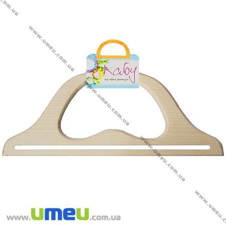 Ручки для сумок дерев'яні Nature, Натуральне дерево, 300х118 мм (BAG-002341)