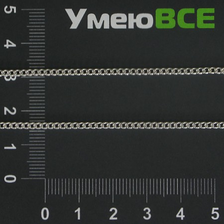Цепь, Светлое серебро, 3х2 мм (ZEP-003018)