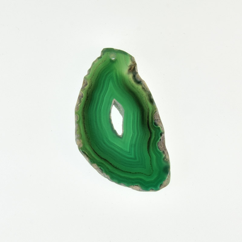 Зріз Агату, Зелений, 59х33 мм (POD-022116)