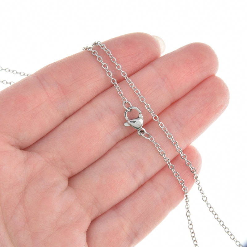 Основа на шию з нерж. ст., Темне срібло, 1,7 мм, 60 см (STL-049584)