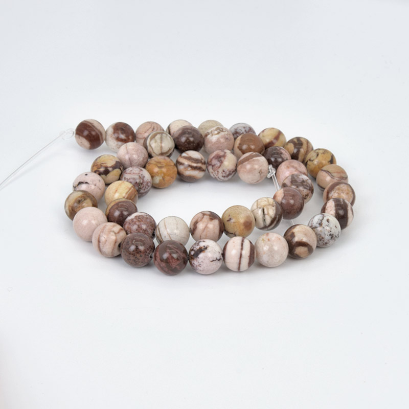 Намистини Яшма зебра, Натур. камінь, 8,5 мм, Круглі (BUS-058003)