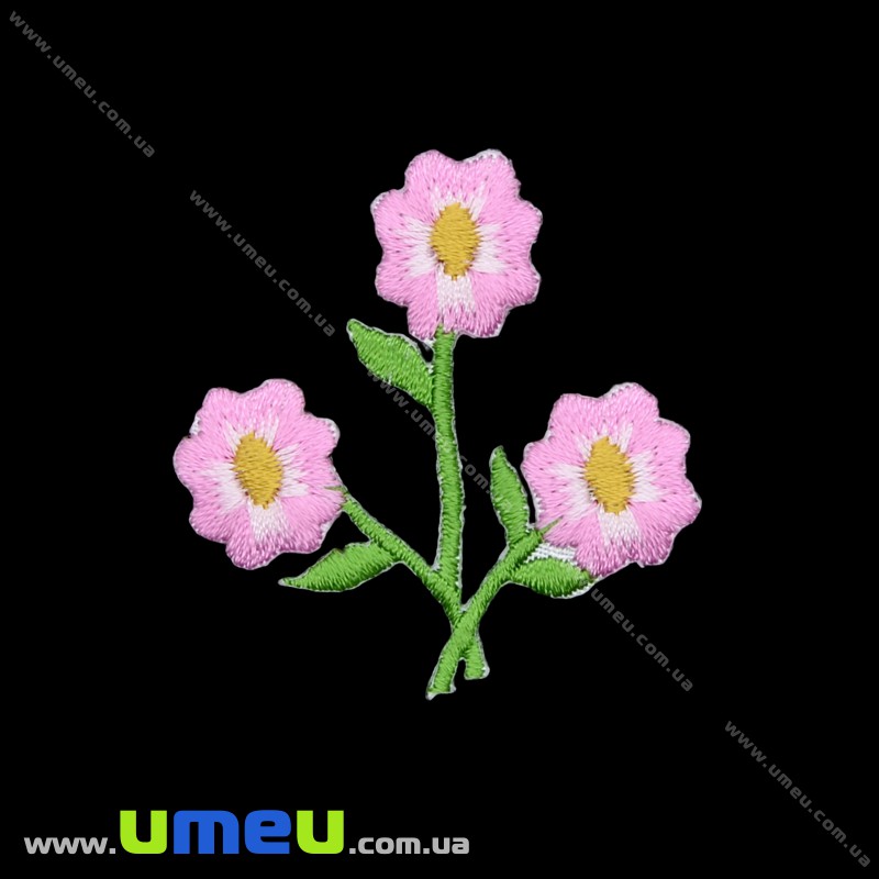 Термоаплікація Квіточка, 5х4,5 см, Рожева (APL-033372)