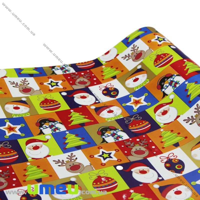 Пакувальний папір Новорічний, 70х100 см (UPK-030220)