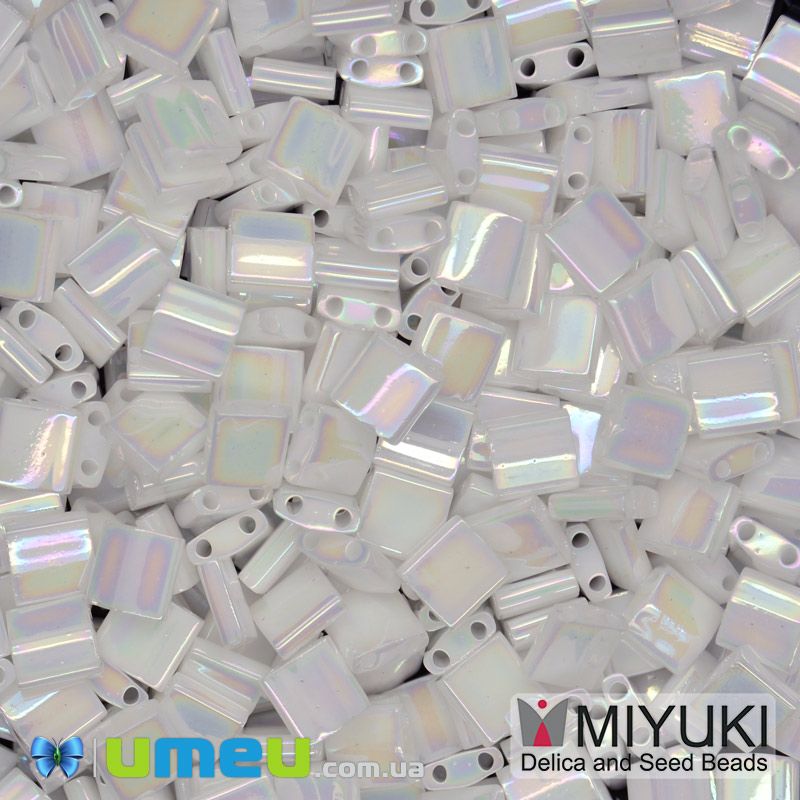 Бісер японський Miyuki TILA №471, 5х5 мм, Білий АВ (BIS-046054)