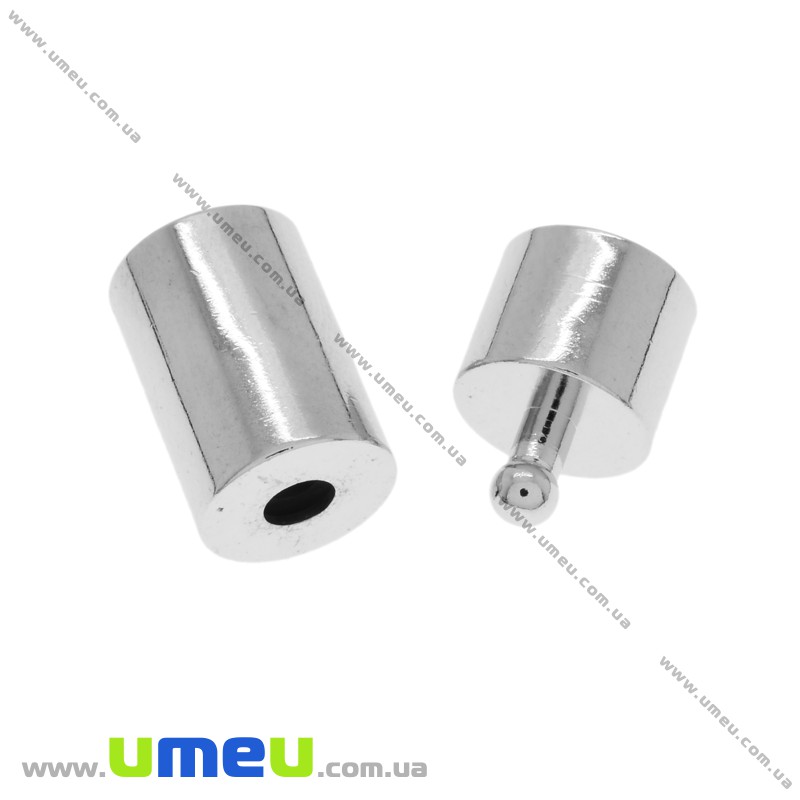 Замок для вклеювання шнура, Темне срібло, 20х9 мм (ZAM-025868)