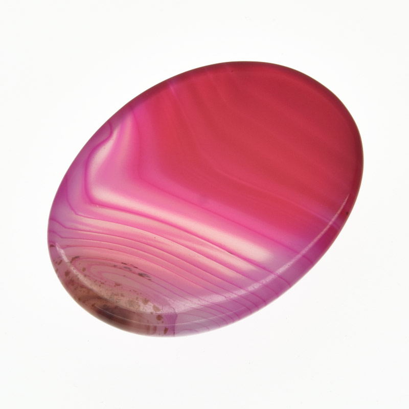 Кабошон нат. камінь Агат рожевий, Овал, 39,7х29,7 мм (KAB-059255)