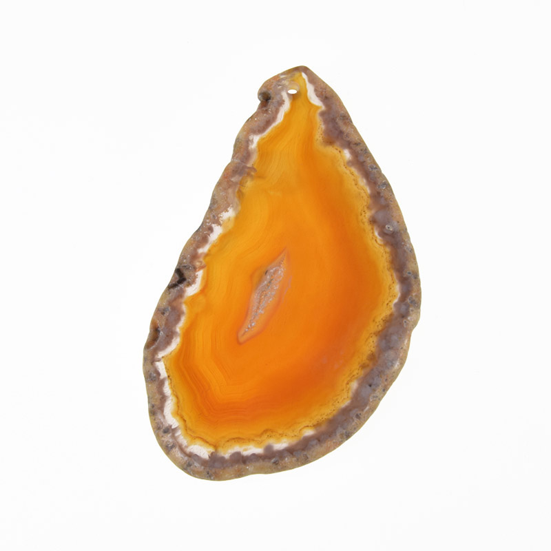 Срез Агата, Красно-коричневый, 71х42 мм (POD-014411)