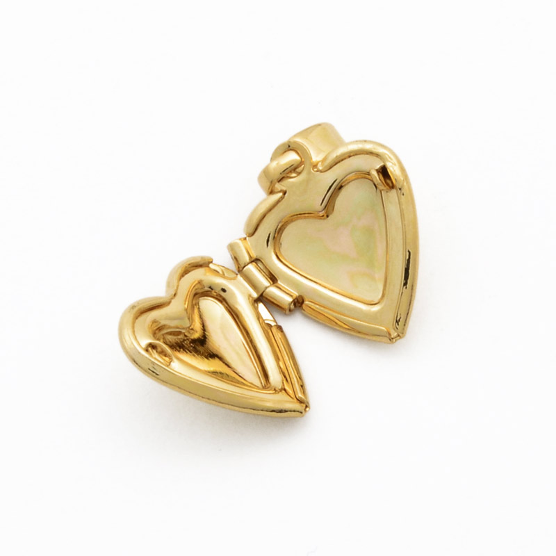 Медальйон Серце з візерунком, Позолота 18 kt, 15х13х4,5 мм (POD-054456)