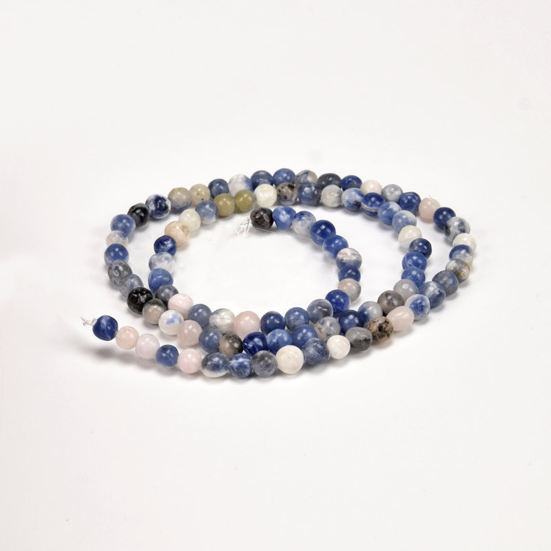 Намистини Содаліт, Натур. камінь, 4 мм, Круглі (BUS-053983)