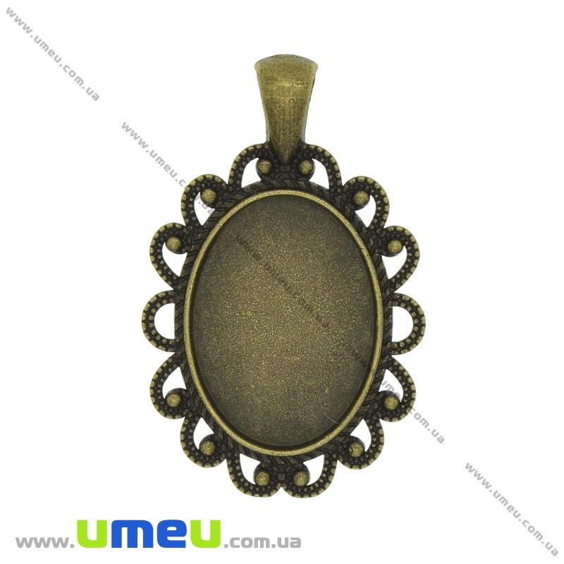 Основа овальна, 44х28 мм, 25х18 мм, Антична бронза (OSN-037162)