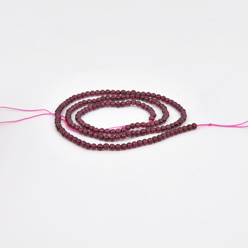 Намистини Гранат, Натур. камінь, 2,5 мм, Круглі (BUS-058209)