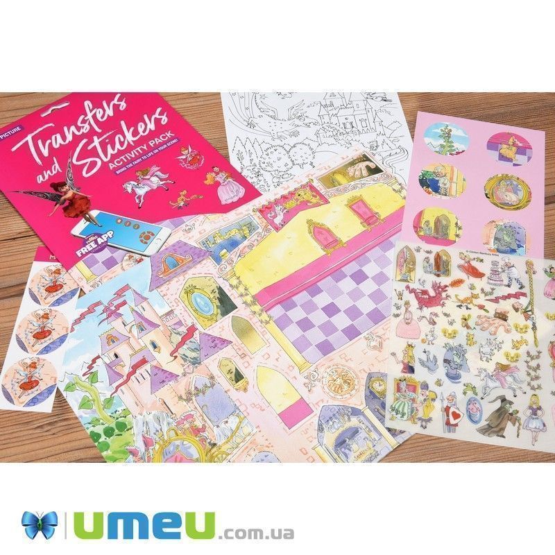 Набор переводных наклеек Scribble Down с онлайн приложением Сказка о принцессе (DIF-043419)