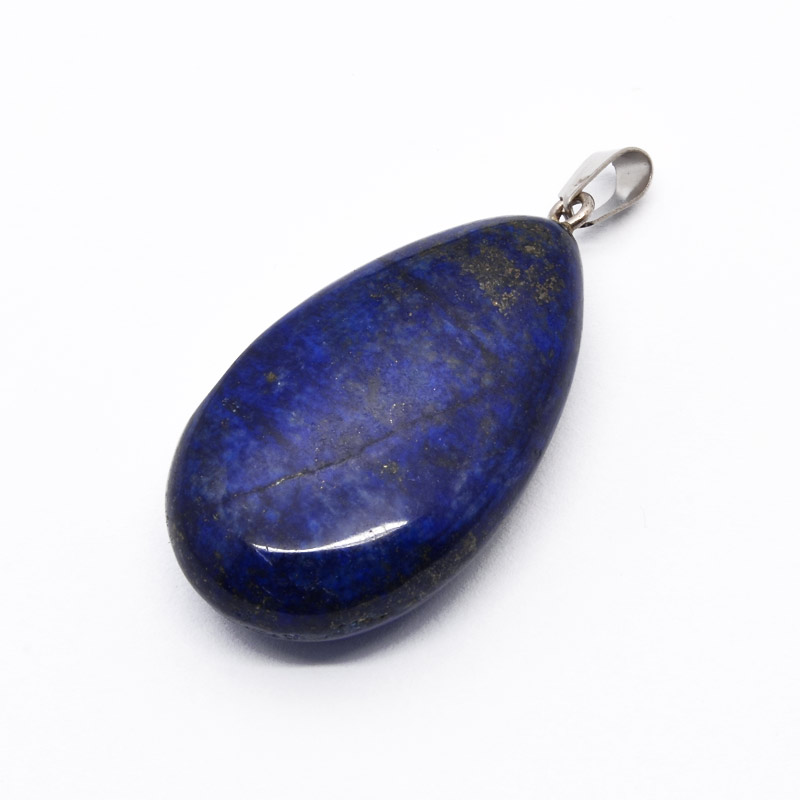Подвеска Капля, 2 сорт, Натур. камень Ляпис Лазурит, 44х24х12 мм (POD-054398)