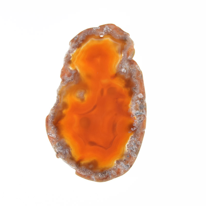 Зріз Агата, Червоно-коричневий, 72х44 мм (POD-020227)