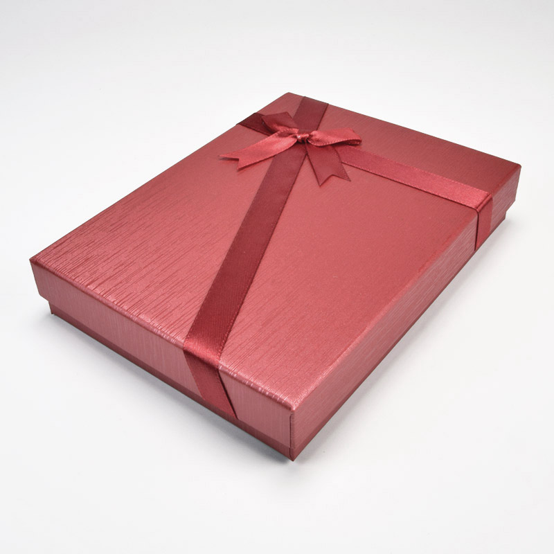 Подарункова коробочка Прямокутна, 16х12х3 см, Бордова (UPK-035946)