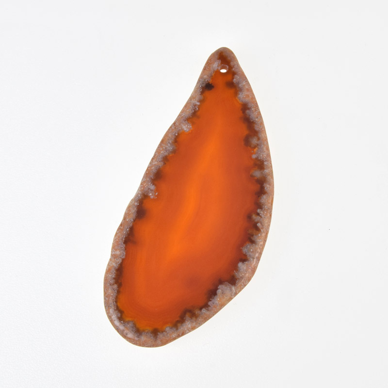 Срез Агата, Красно-коричневый, 74х33 мм (POD-011949)