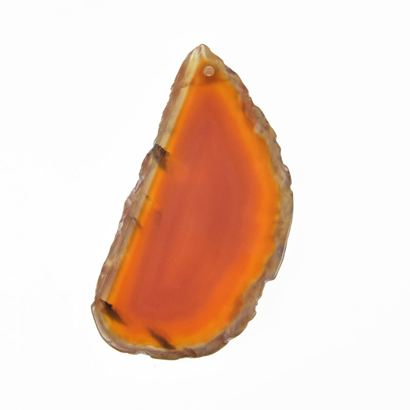 Зріз Агату, Червоно-коричневий, 72х37 мм (POD-022140)