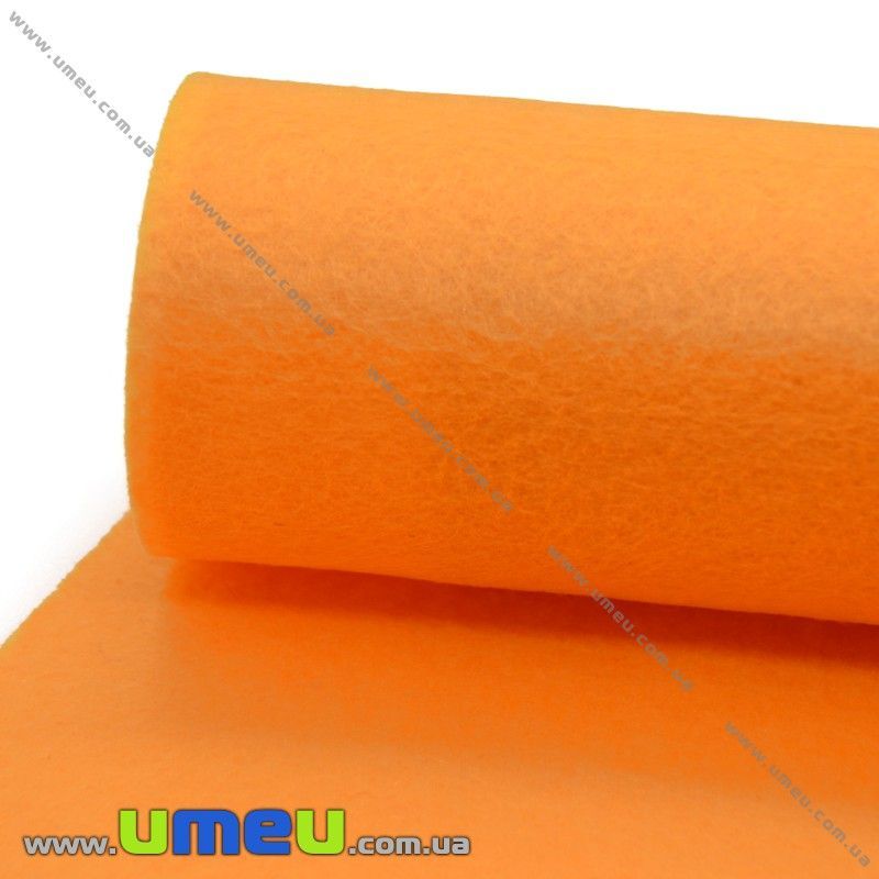 Фетр 1 мм, 30х30 см, 110 Оранжевый, 1 шт (FLT-011238)