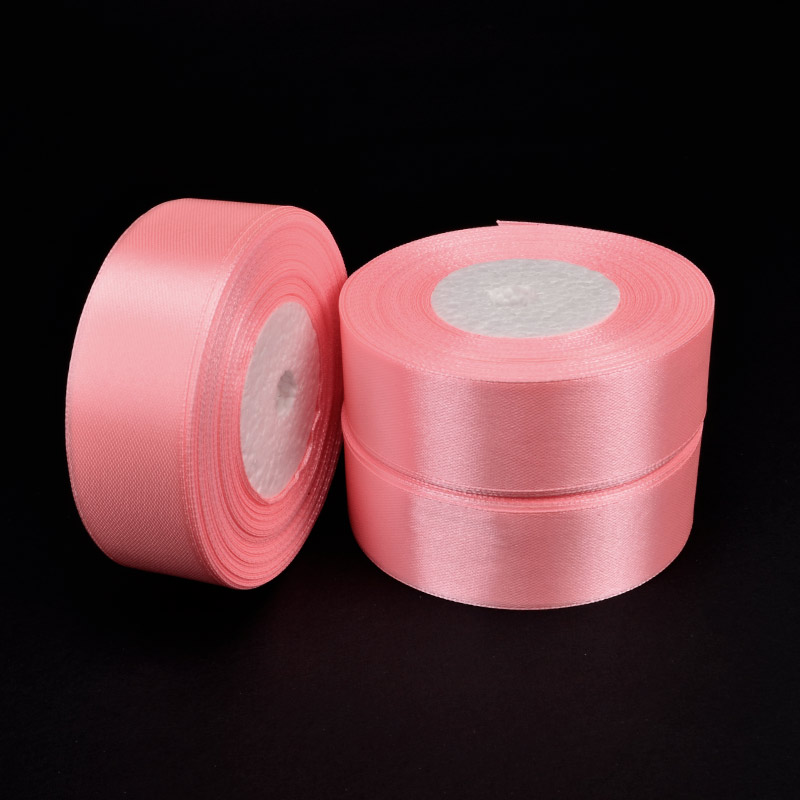 Атласна стрічка, 25 мм, Рожева (LEN-053433)