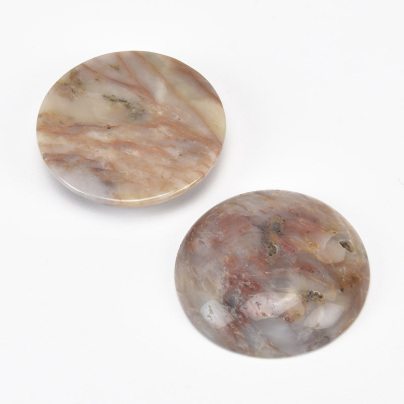 Кабошон нат. камінь Агат мереживний Crazy Agate, Круглий, 25 мм (KAB-059240)