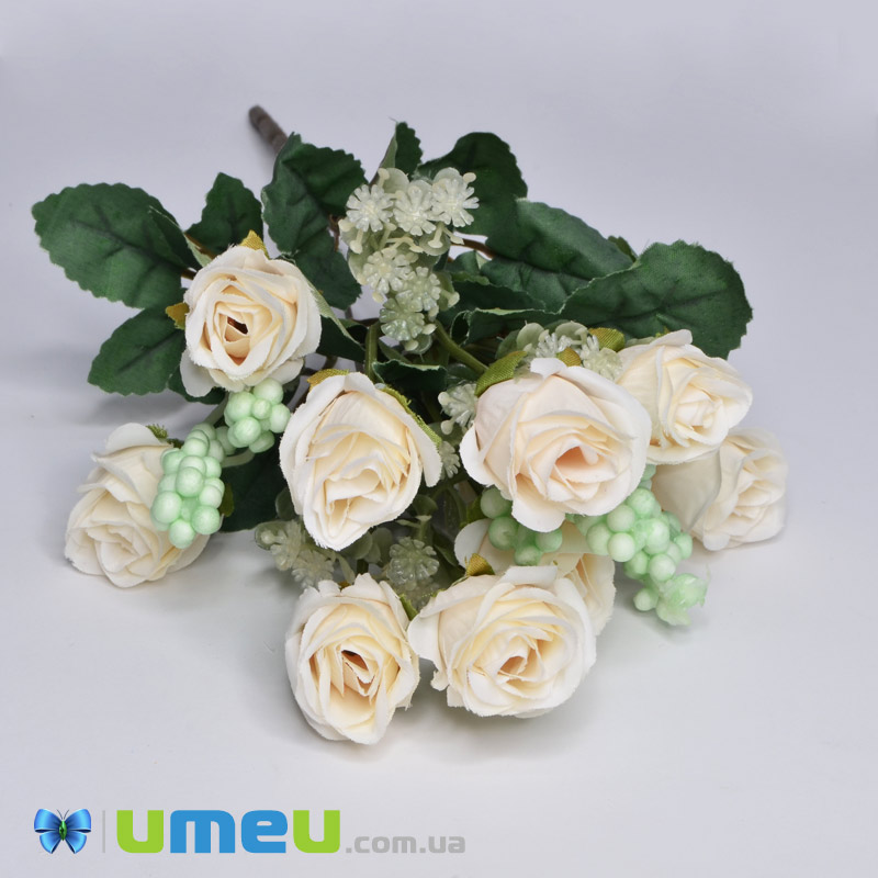 Букет троянд, 33 см, Кремовий (DIF-048295)