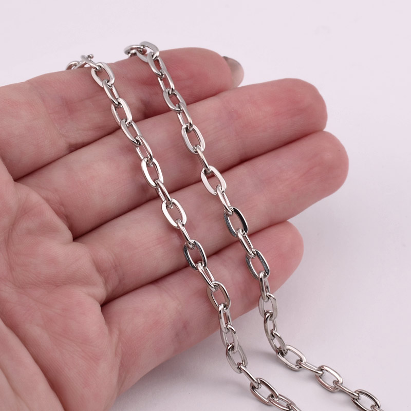 Цепь, Темное серебро, 6,5х4 мм (ZEP-056050)