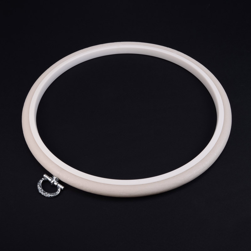 Пяльці-рамка NURGE круглі пластикові 20,5 см, Кремові (MUL-055581)