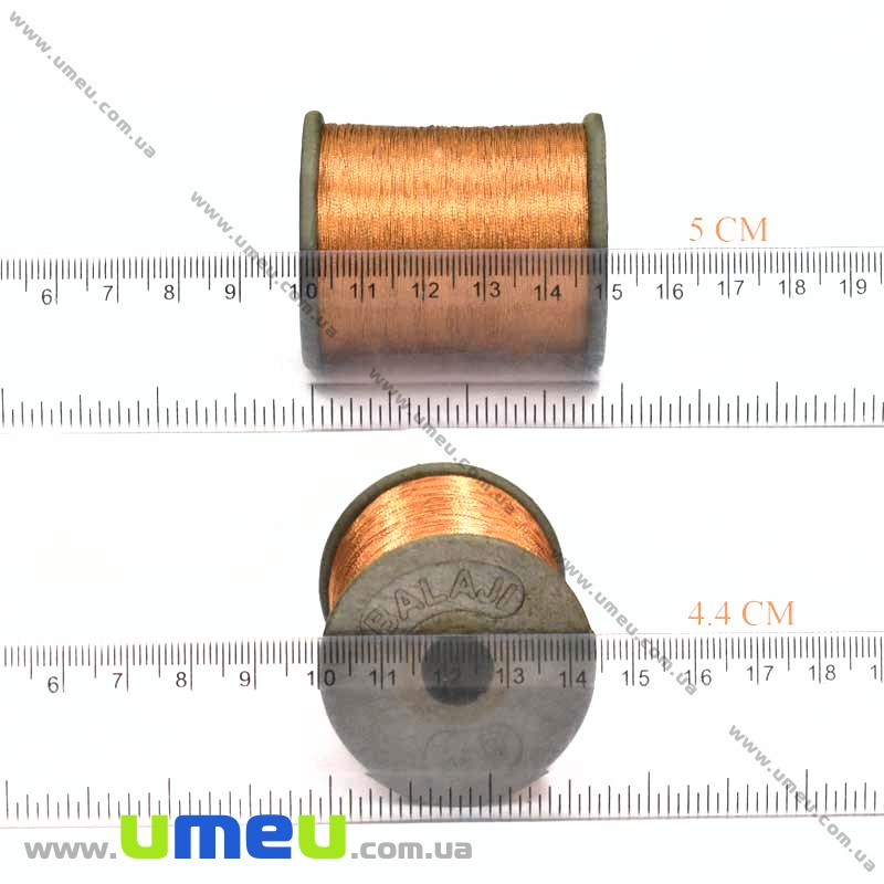 Нитки металізовані 0,1 мм, Помаранчева (KNT-028176)