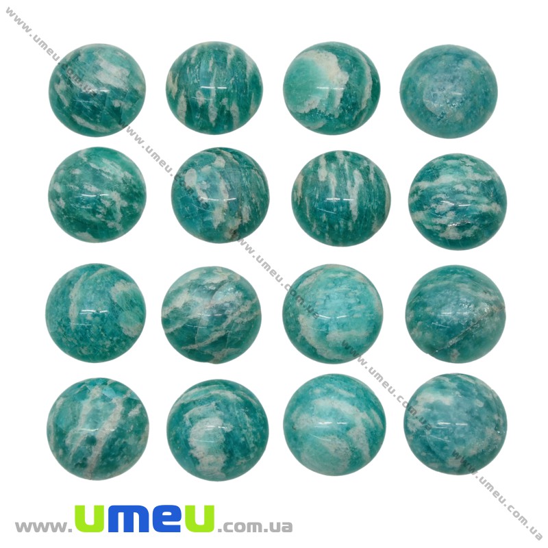 Кабошон нат. камінь Амазоніт, Круглий, 11 мм (KAB-028846)
