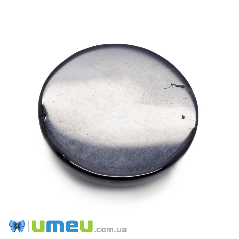 Кабошон нат. камень Агат синий темный, Круглый, 20,4 мм (KAB-049989)