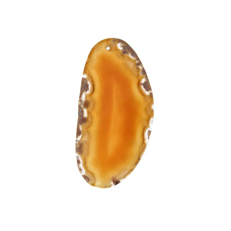 Срез Агата, Красно-коричневый, 68х34 мм (POD-032457)