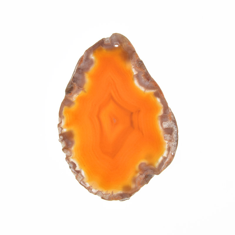 Зріз Агата, Червоно-коричневий, 66х44 мм (POD-032519)