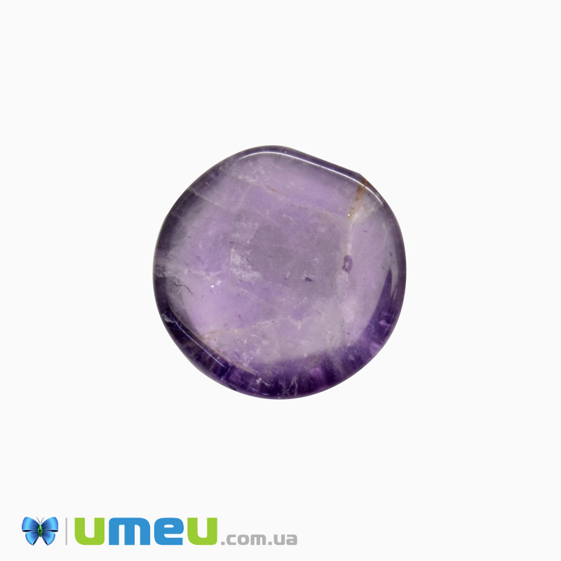 Кабошон нат. камень Аметист УЦЕНКА, Круглый, 16 мм (KAB-033555)