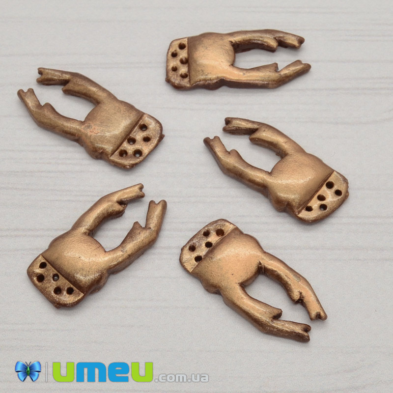 Голова жука-оленя, Бронзовый, 29 мм (OSN-040421)