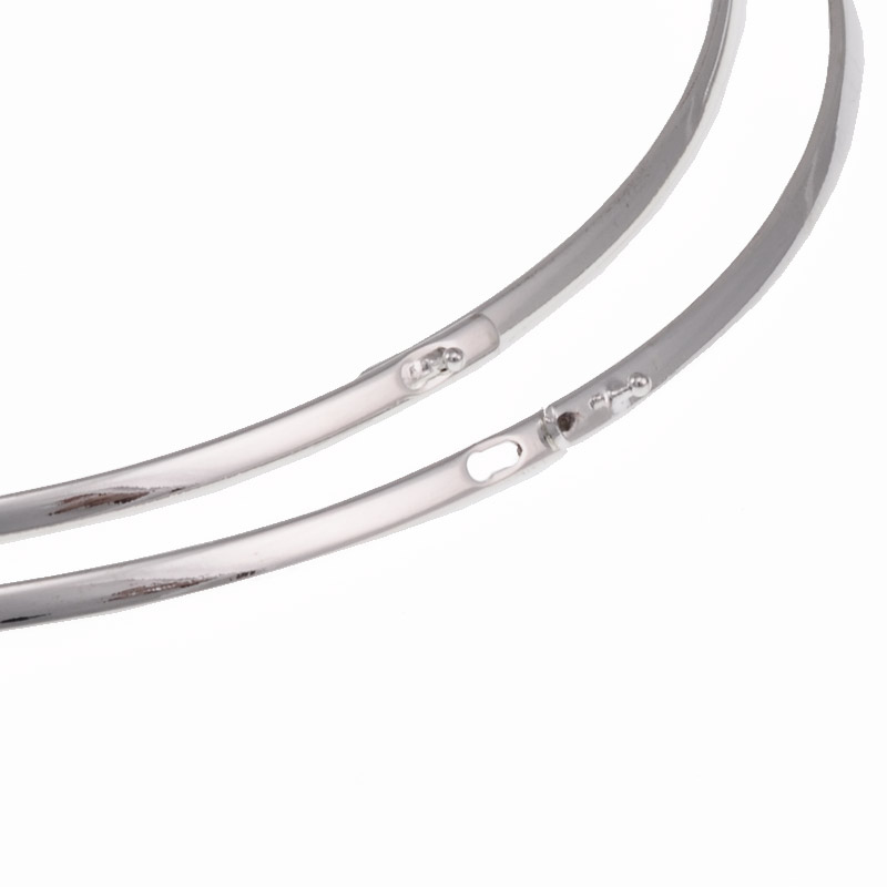 Основа металева для кольє, 13 см, Світле срібло (OSN-056079)