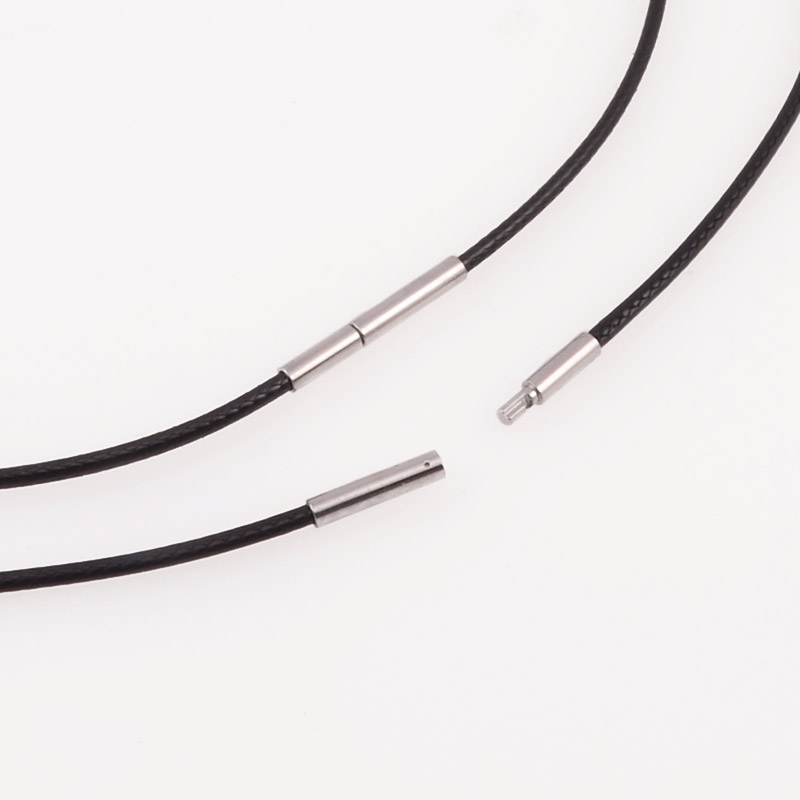 Основа для колье 1,5 мм, 50 см, Замок нерж. сталь, Черная (OSN-055550)