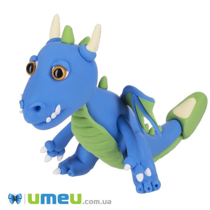 Маса для ліплення Paulinda Super Dough Cool Dragon Дракон синій (DIF-043550)