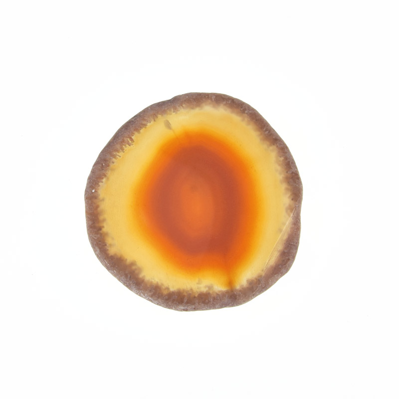 Зріз Агата без отвору, Червоно-коричневий, 54х49 мм (POD-012015)