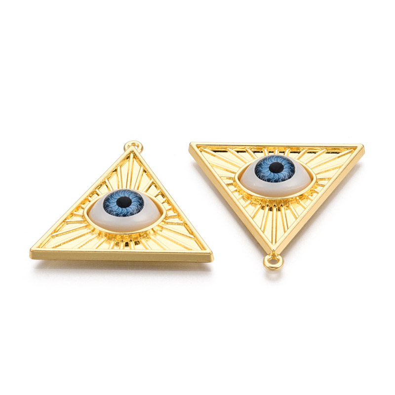Підвіска метал. Трикутник-оберіг, Стійке покриття, 35,5х33,5 мм, Золото (POD-053539)