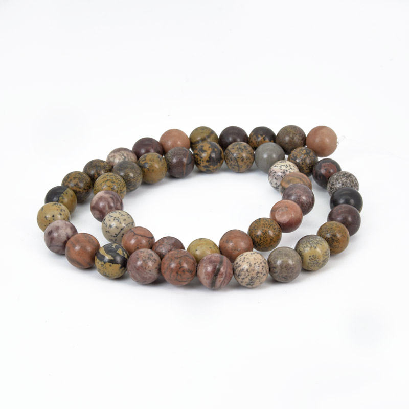 Намистини Яшма Чохуа, Натур. камінь, 8,5 мм, Круглі (BUS-058031)