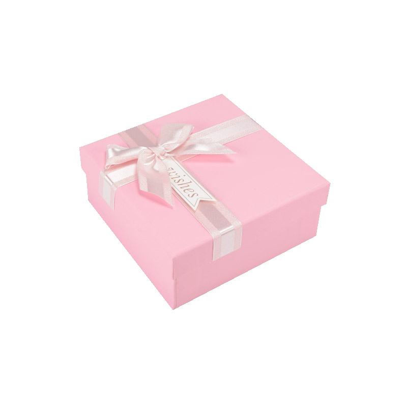 Подарункова коробка Квадратна, 15х15х6,5 см, Рожева (UPK-060615)