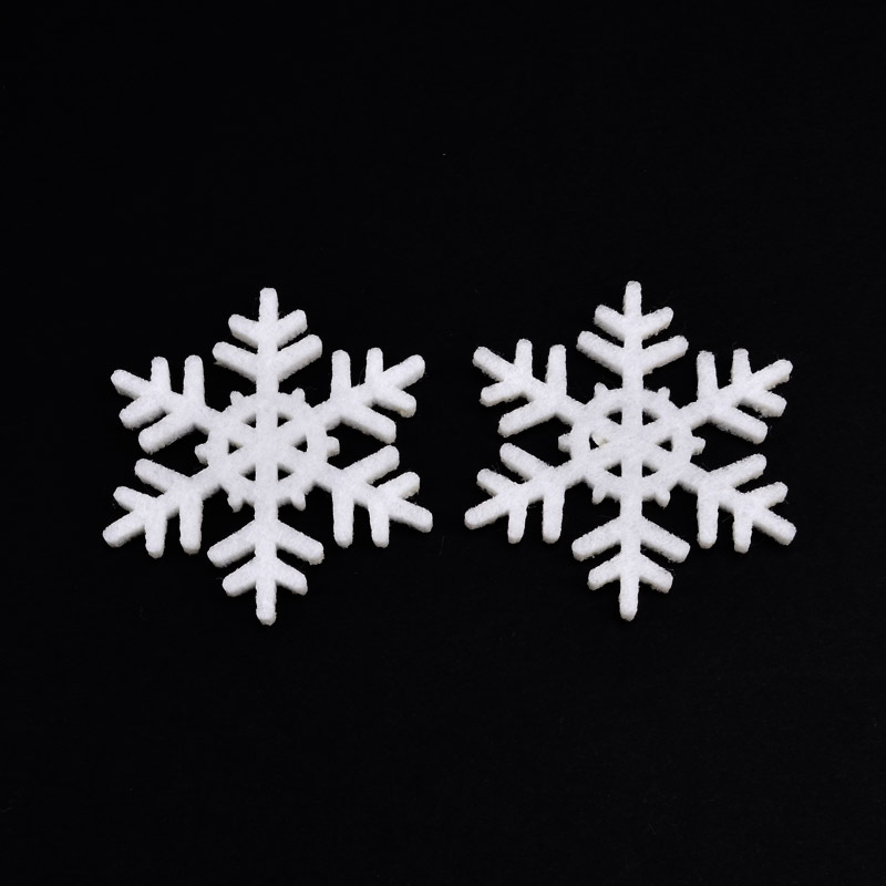 Декоративний виріб із фетру Сніжинка, 5 см, Біла (FLT-051584)
