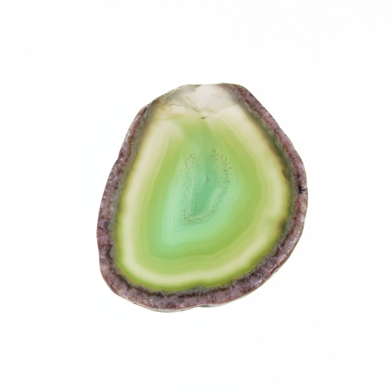 Зріз Агата без отвору, Зелений, 61х45 мм (POD-011972)