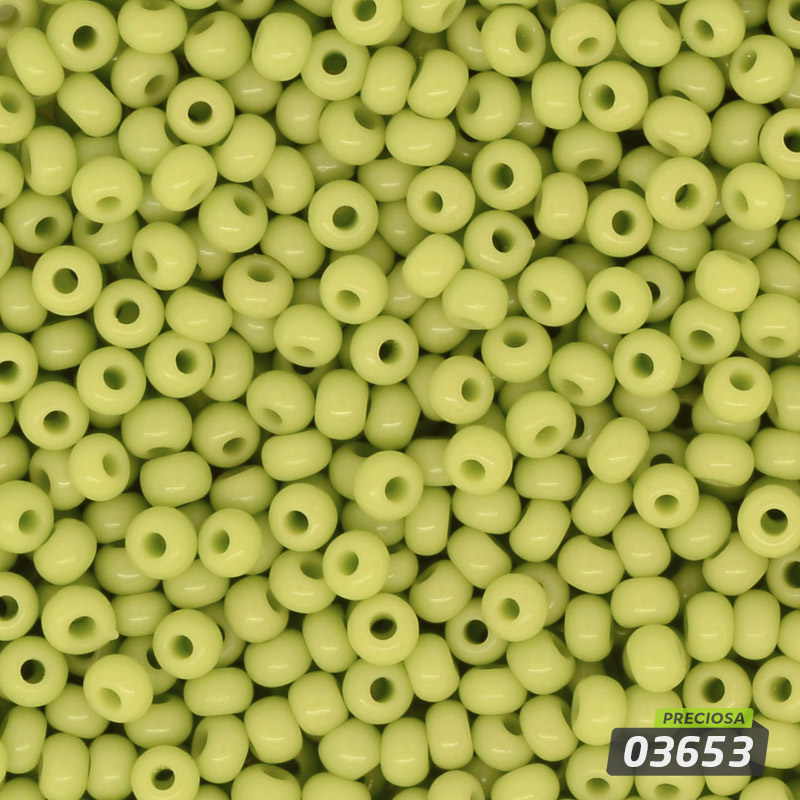 Бісер чеський №283/03653, Салатовий, Натуральний, 10/0 (BIS-043845)