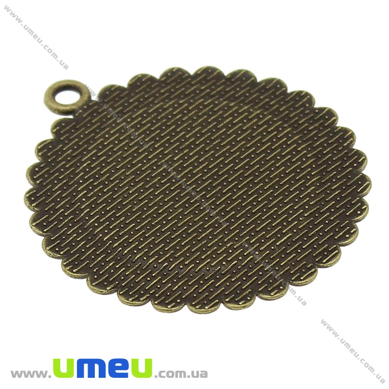 Основа кругла, 51х46 мм, 30 мм, Антична бронза (OSN-028243)