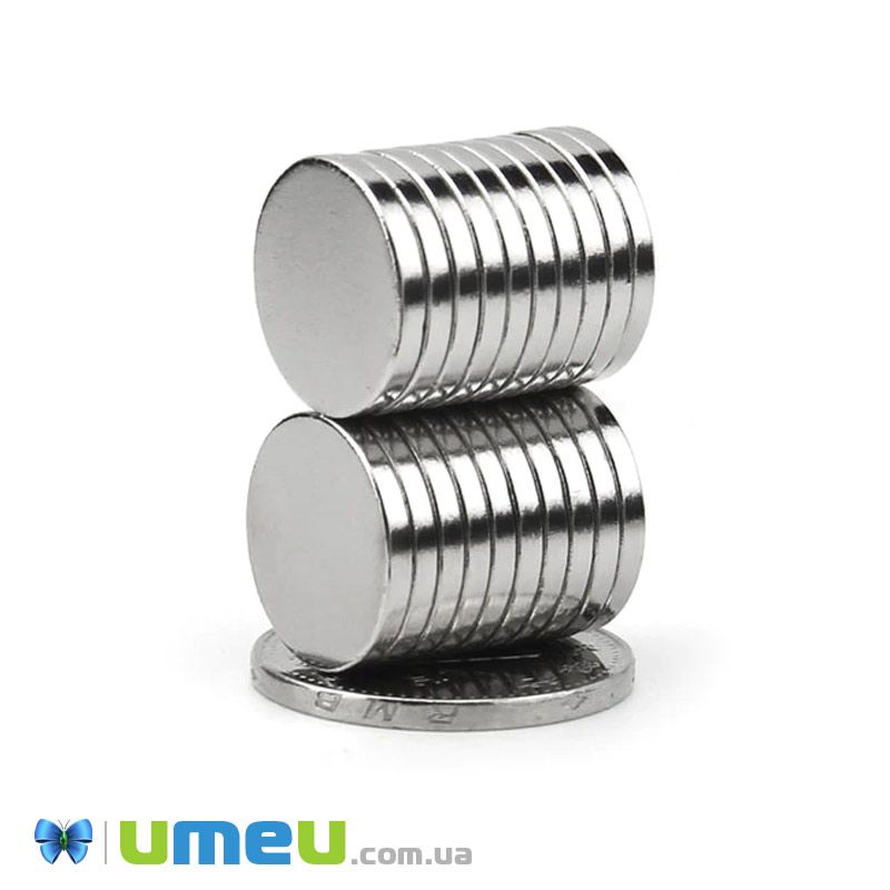 Магніт неодимовий для брошок Круглий, 15х1,7 мм (OSN-040174)