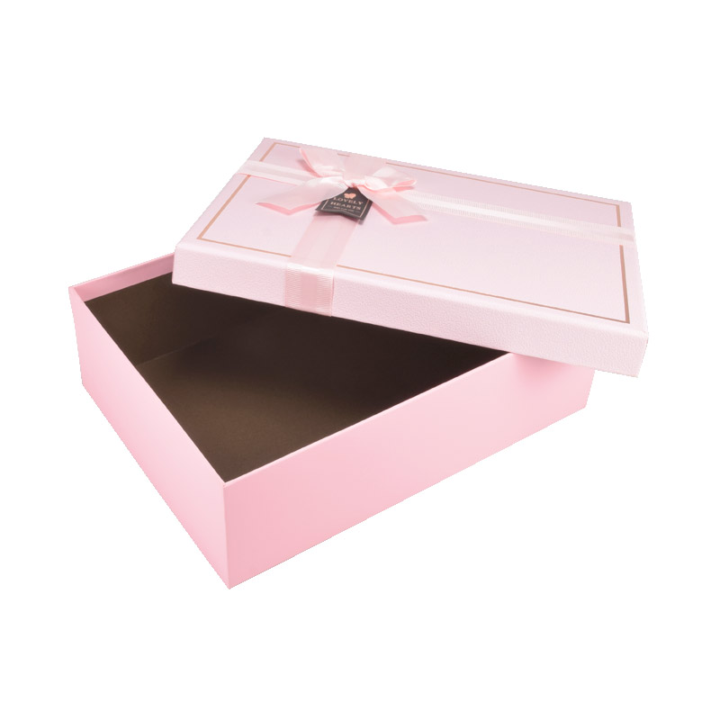 Подарочная коробка Прямоугольная, 26х19х8 см, Розовая (UPK-060607)