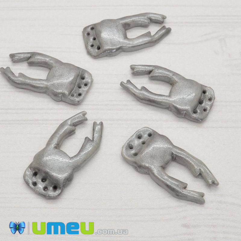 Голова жука-оленя, Сріблястий, 29 мм (OSN-040420)