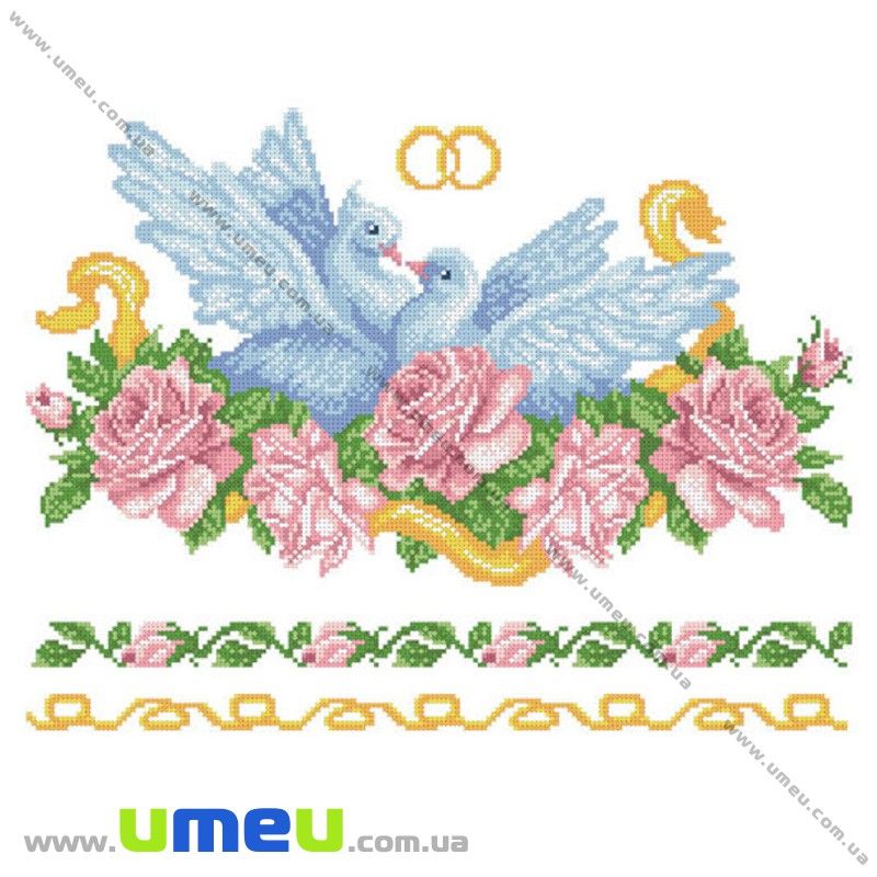 Рушник весільний для виш. бісером VDV, РС Т-08/180, 180х45 см (SXM-029439)