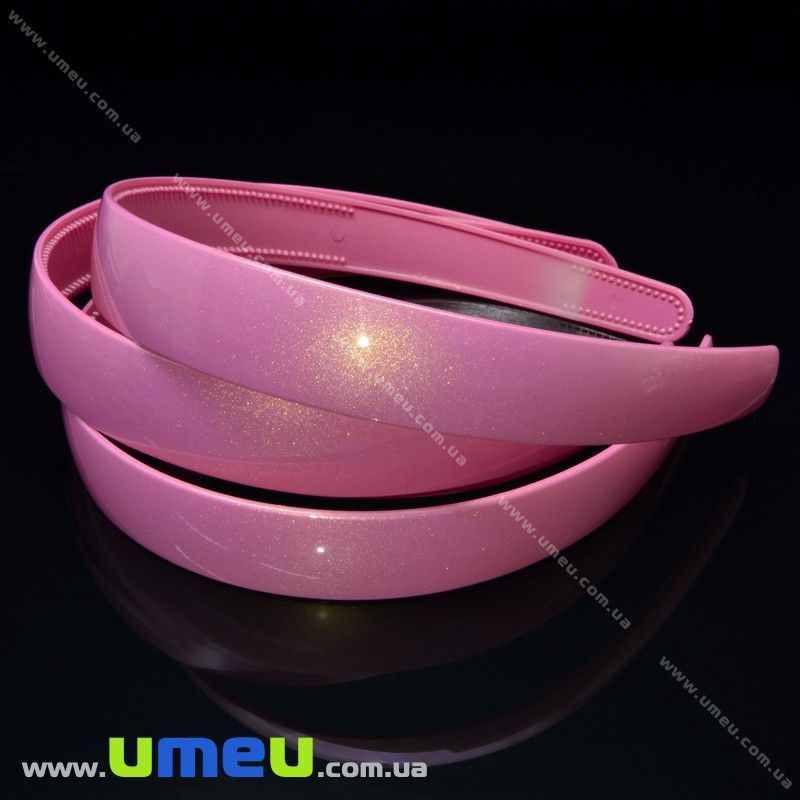 Обруч пластиковий перламутровий, 20 мм, Рожевий (OSN-004275)